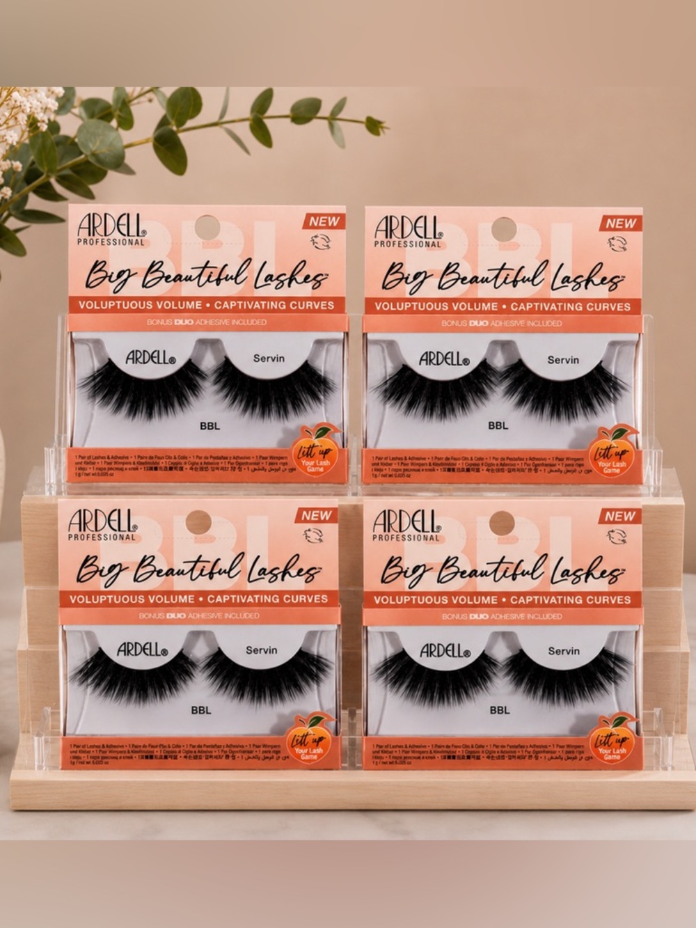 Bundle of 4 Ardell Big Beautiful Lashes Servin BBL New Sealed w/ Duo Adhesive